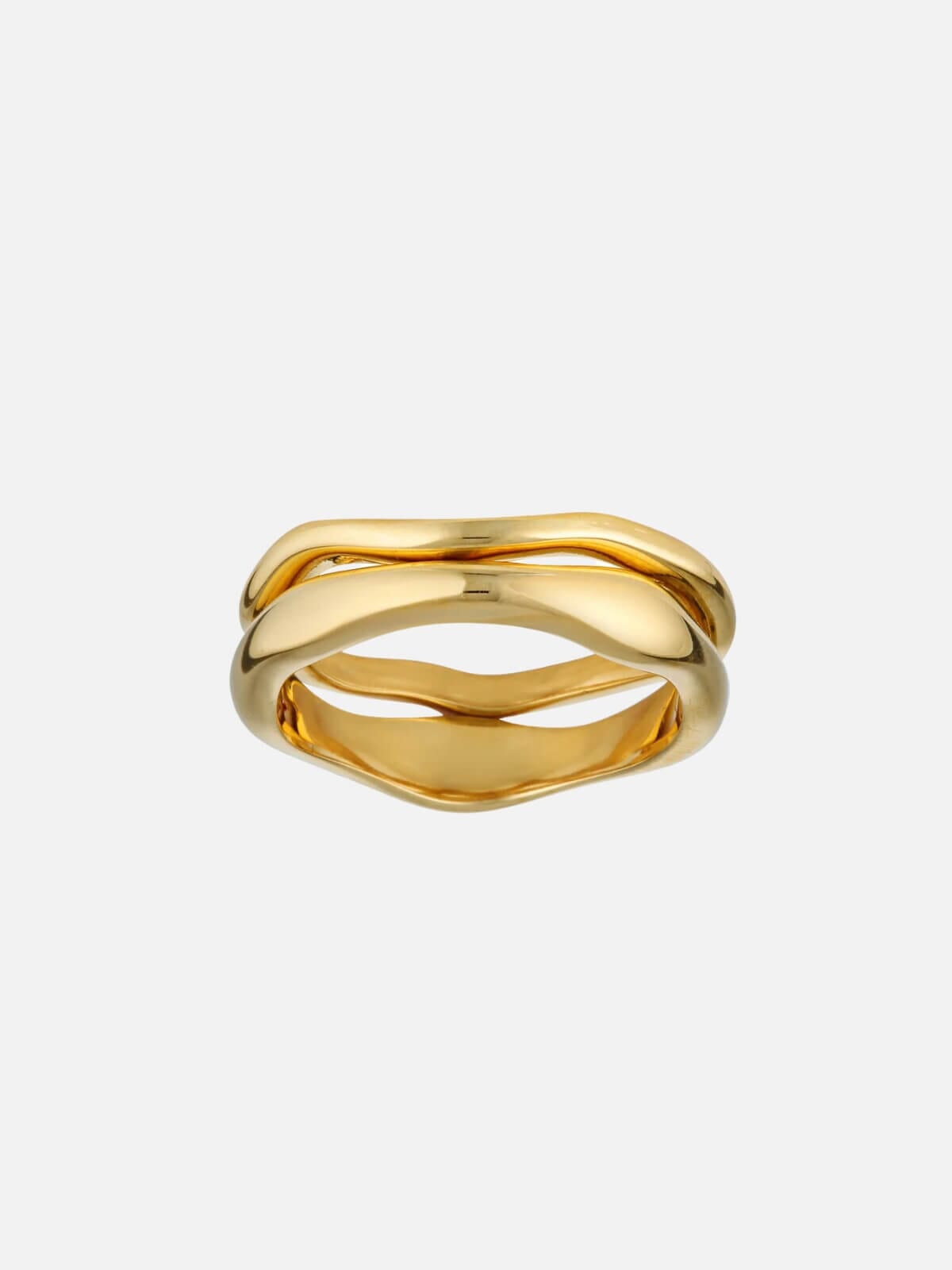 Porter | Wave Ring Set - Gold | Perlu