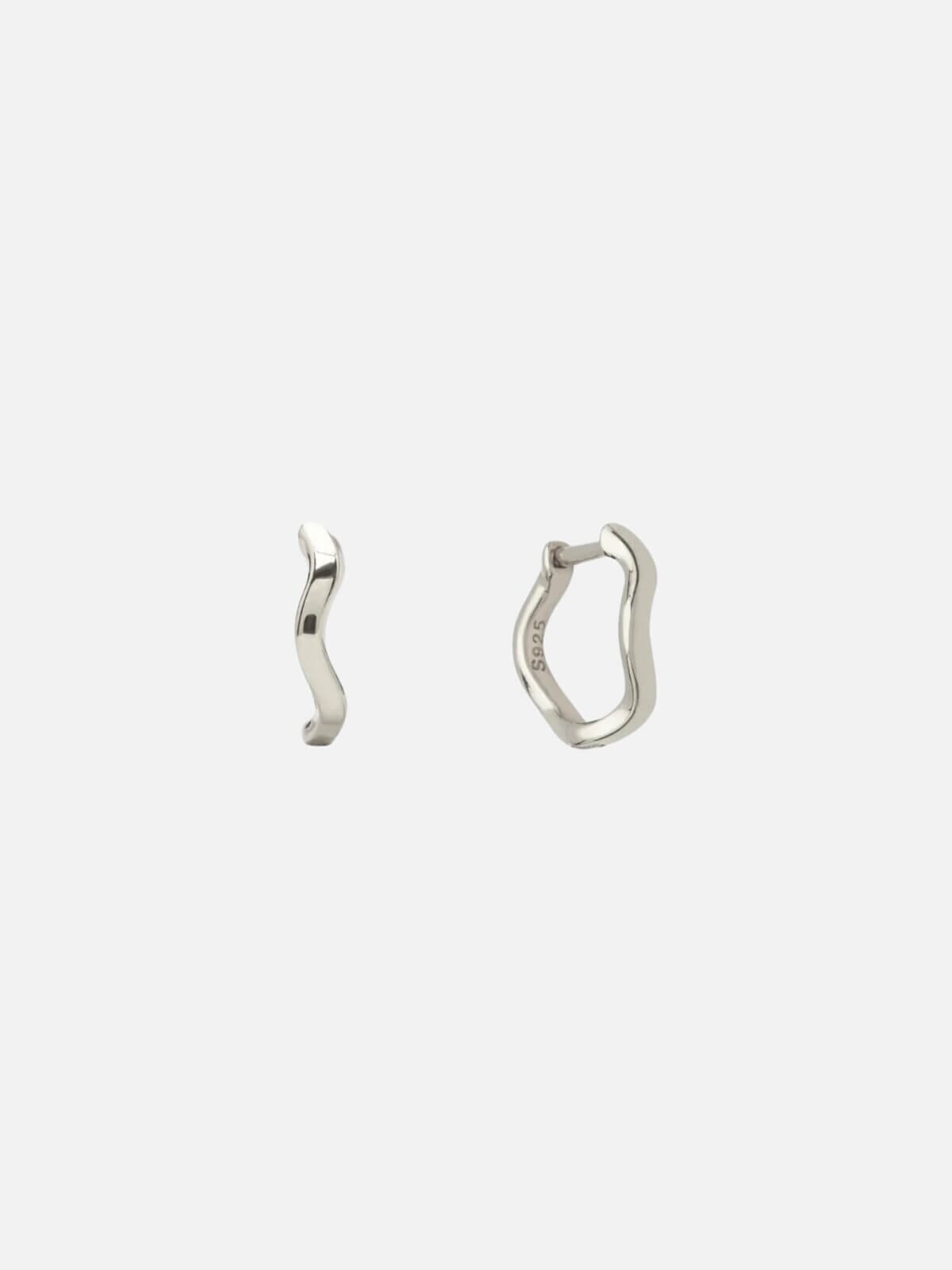 Vera Wave Huggies - Silver Earrings Saint Valentine 