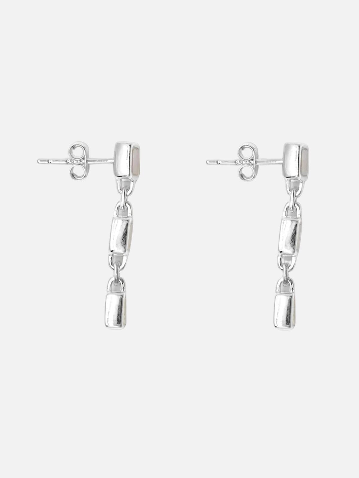 Brie Leon | Santiago Triple Drop Earrings - Silver/Pearl | Perlu