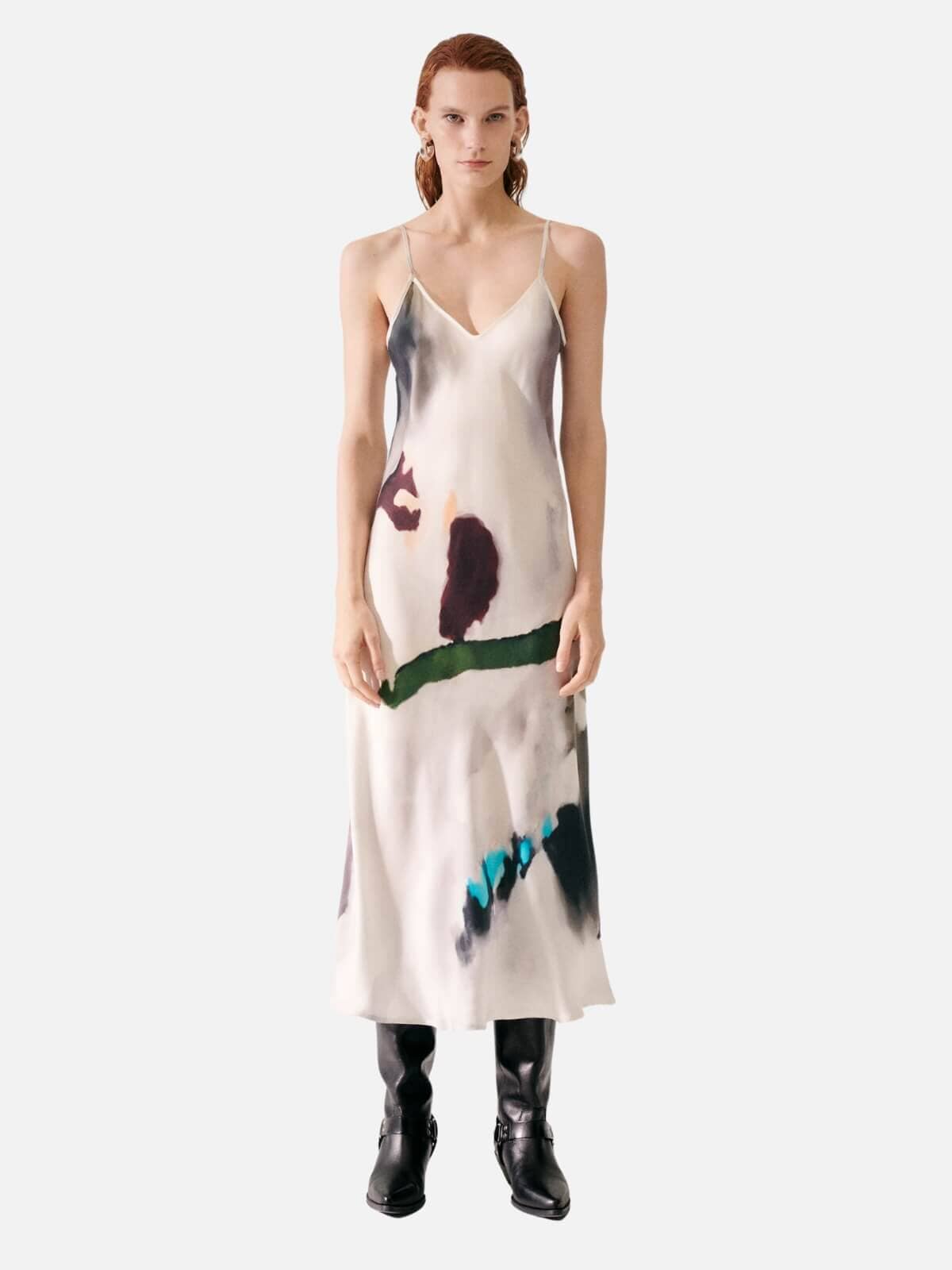 Silk Laundry | 90s Slip Dress - Phosphate | Perlu