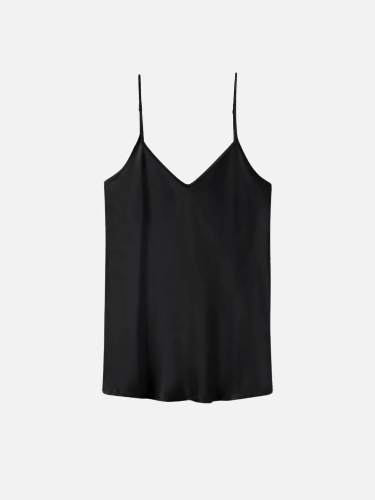 Silk Laundry | Bias Cut Cami - Black | Perlu