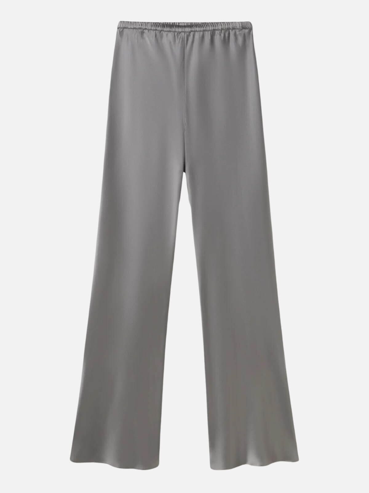 Silk Laundry | Bias Cut Pants - Grey Pearl | Perlu