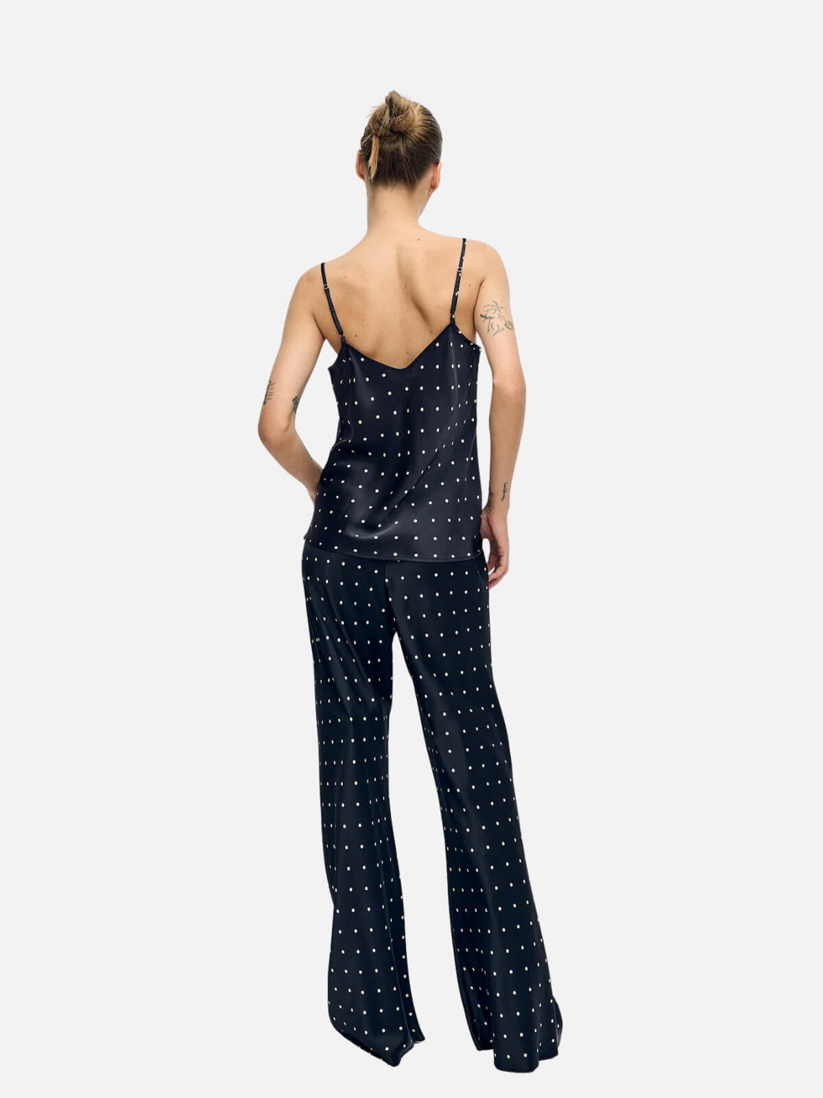 Bias Cut Pants Small Polka Dot