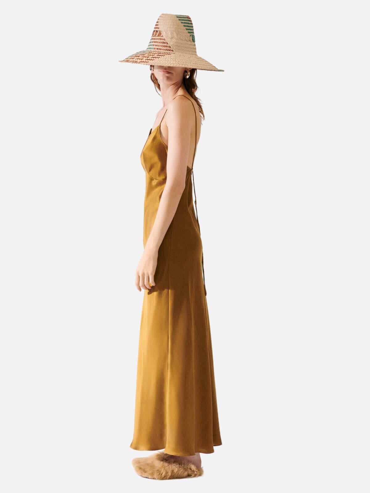 Silk Laundry | Deco Rouleau Dress - Drought | Perlu