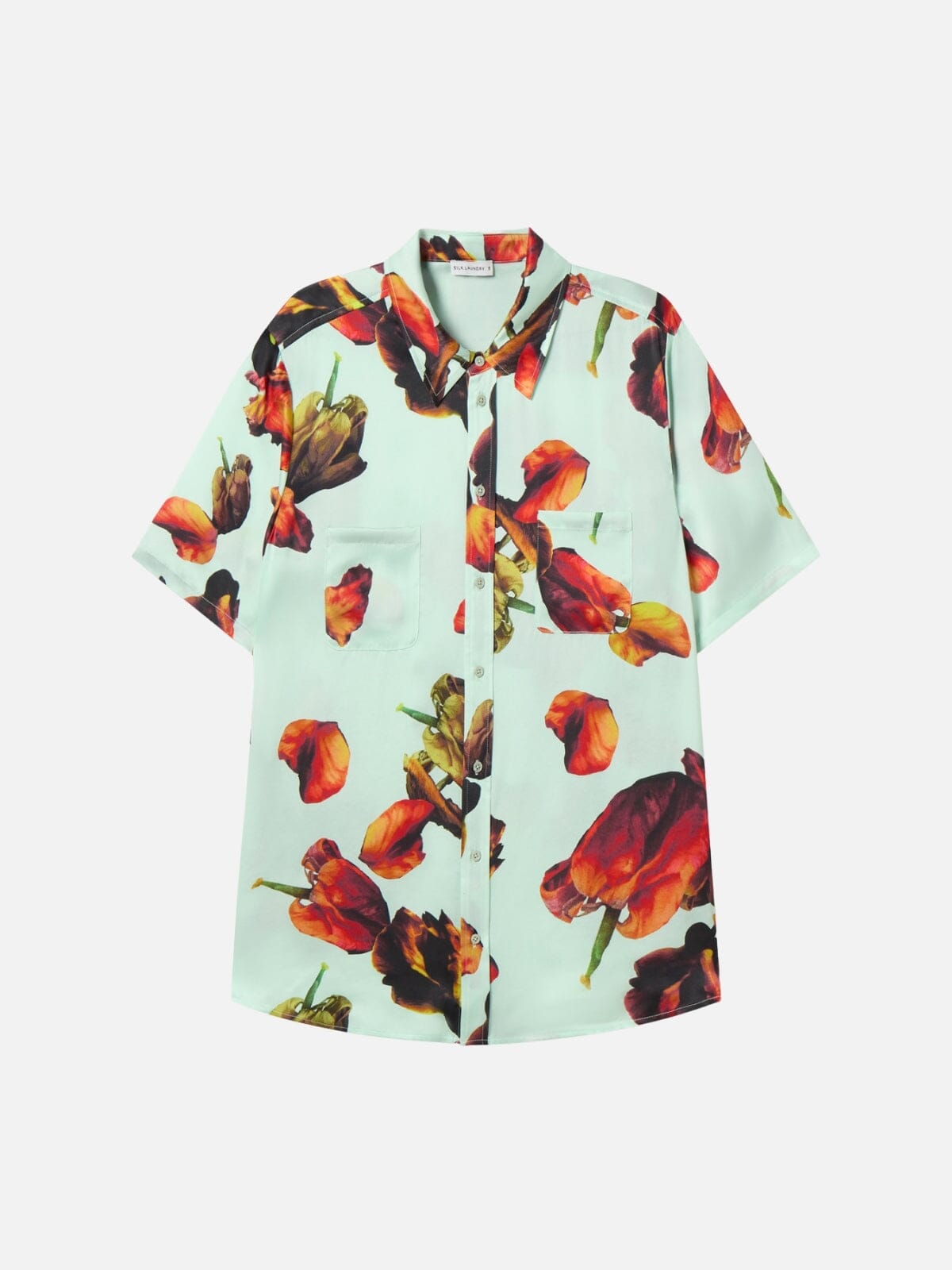 Short Sleeve Boyfriend Shirt - Tulipa Dew Shirts Silk Laundry 