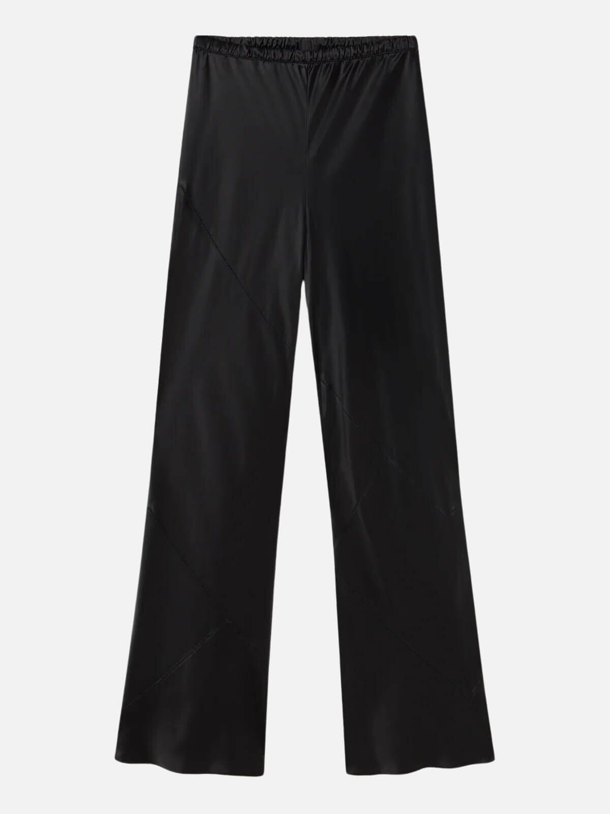 Silk Laundry | Splice Bias Cut Pants - Black | Perlu