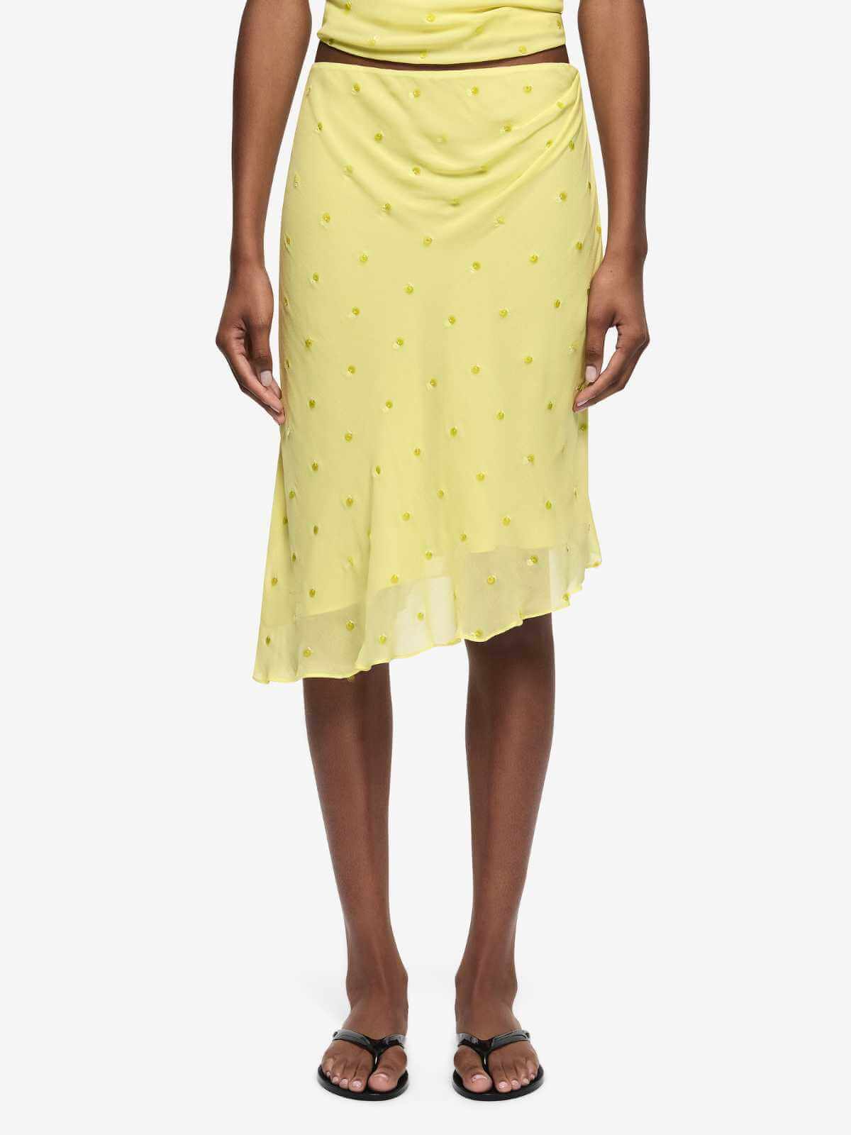Solace Asym Skirt - Citrus