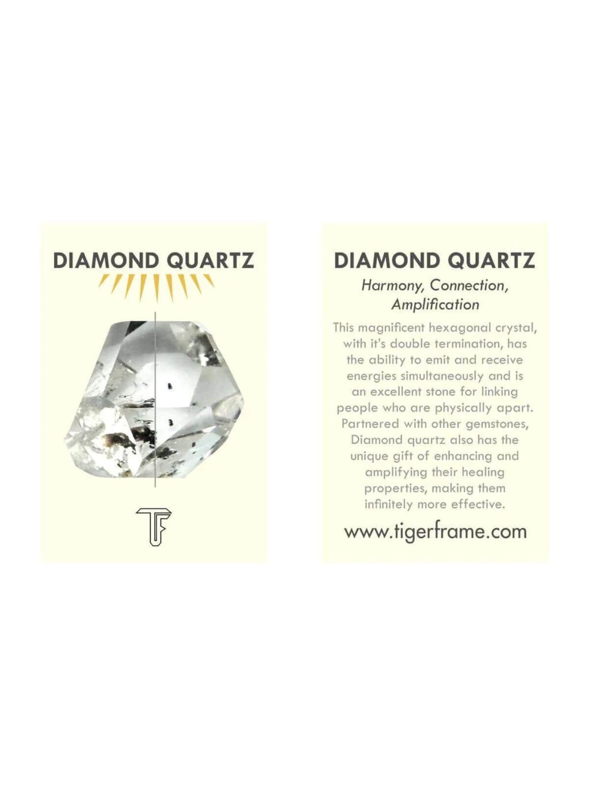 Tiger Frame | Rough Gem Necklace - Diamond Quartz/Gold | Perlu 