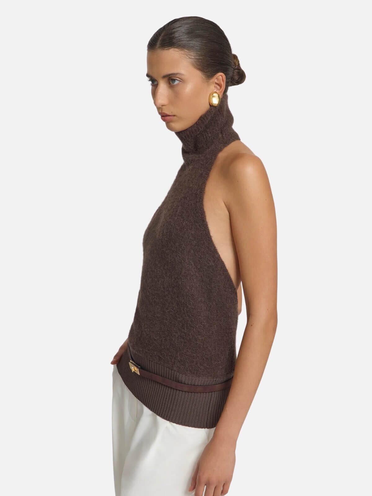 Viktoria & Woods | Alberta Knit Top - Cocoa | Perlu