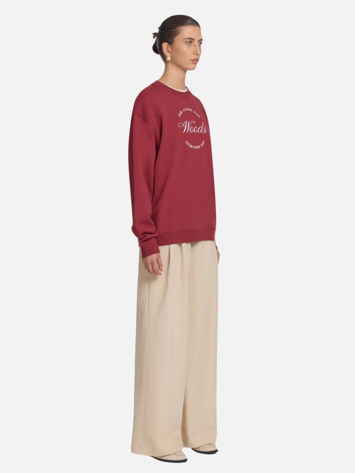 Club Woods Sweater - Deep Red Tops Viktoria & Woods 