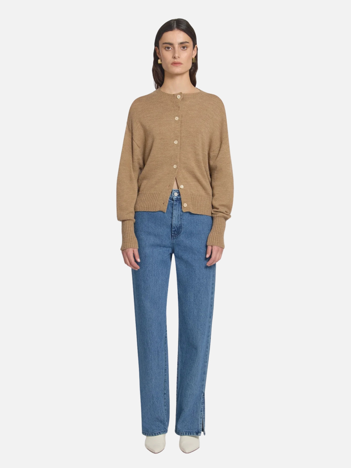 Hart Merino Cardigan - Wicker Marl