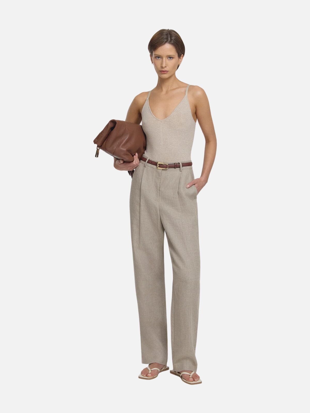 Viktoria & Woods | Hilton Trouser - Flax | Perlu