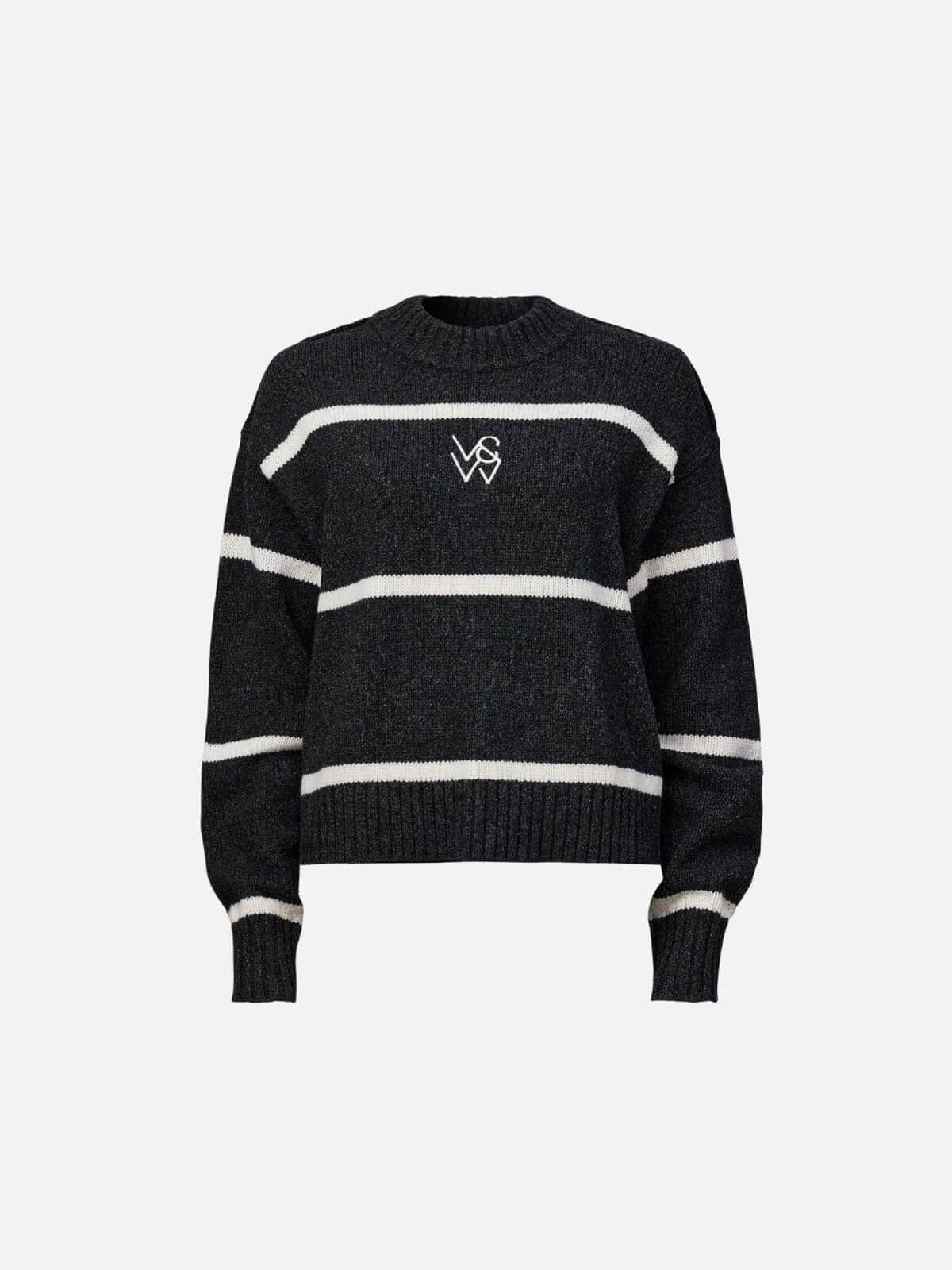 Invictus Knit - Charcoal/Ivory Tops Viktoria & Woods 