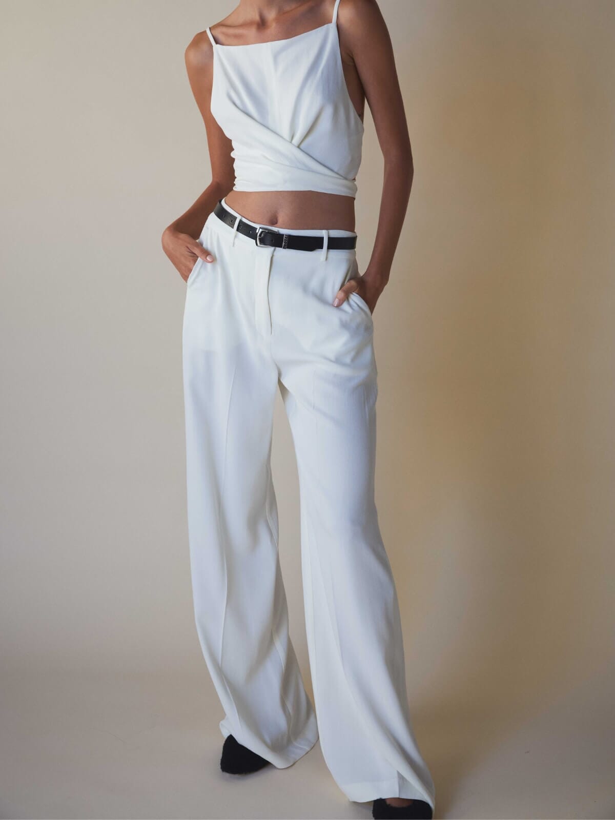 Victoria & Woods | Rossdale Trouser - Ivory | Perlu