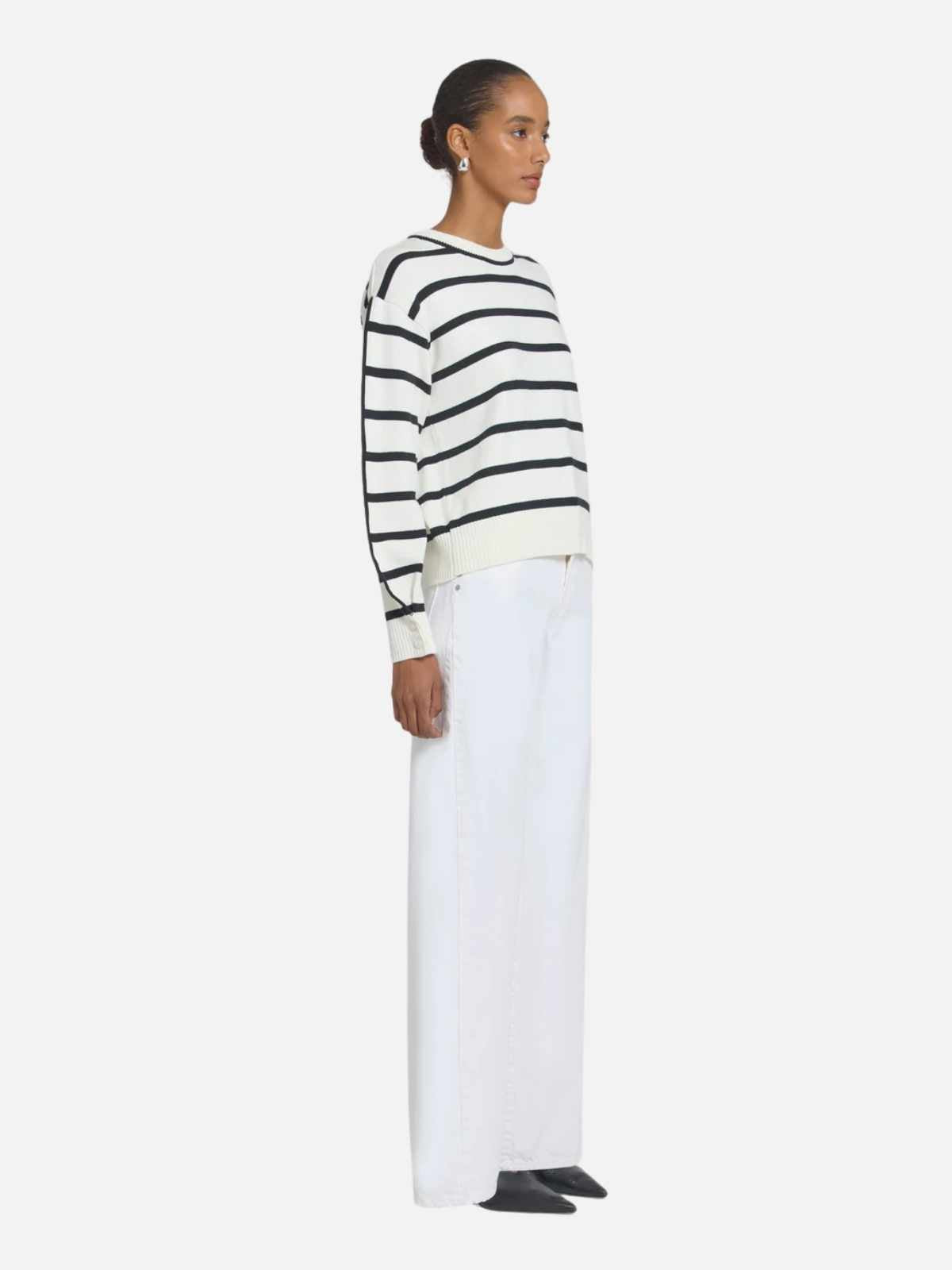 Scenario Knit - Ivory/Black Stripe