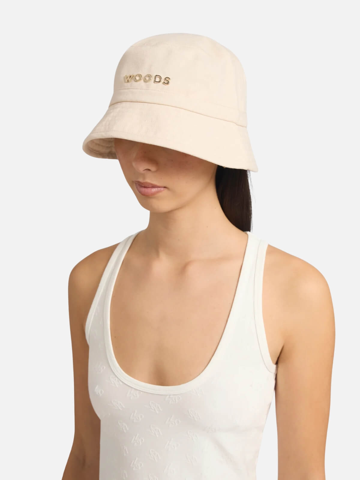 Woods Metal Bucket Hat - Ecru