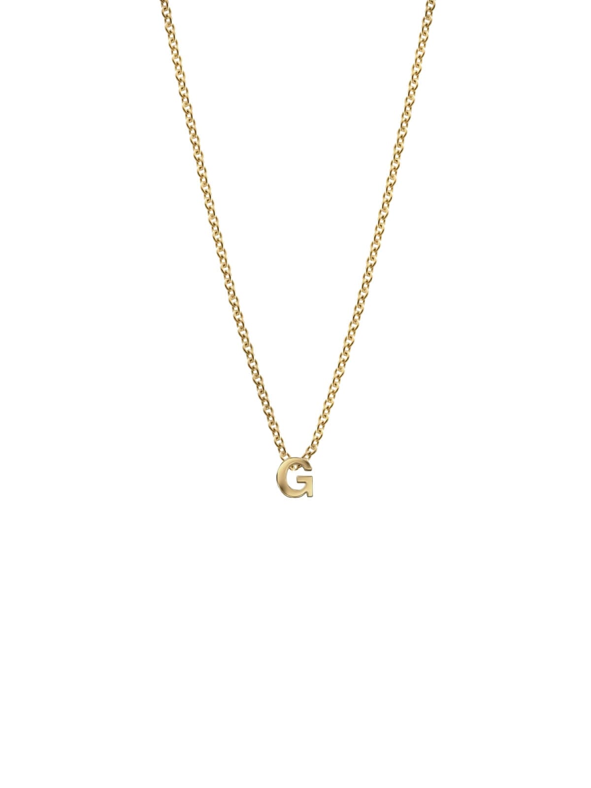 Bianko | Initial Pendant Necklace - G - Gold | Perlu