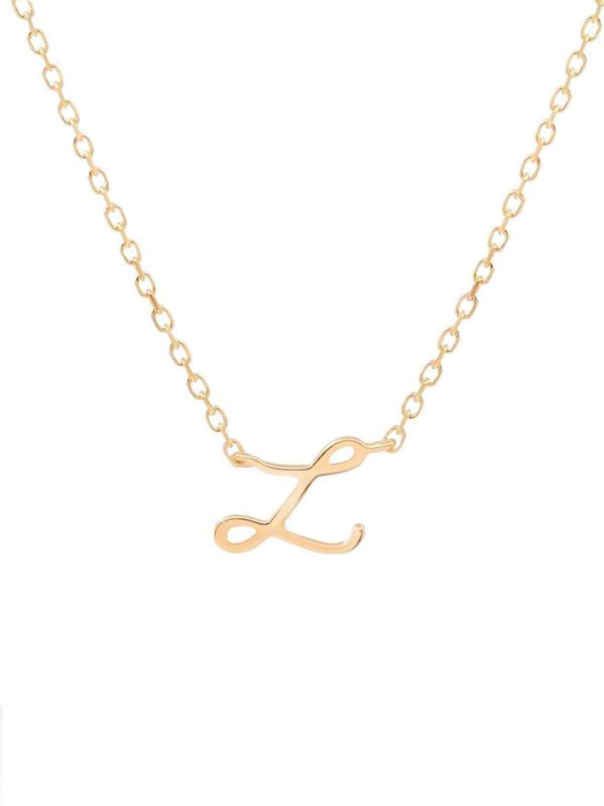 14kt Gold Love Letter Necklace Necklaces By Charlotte 