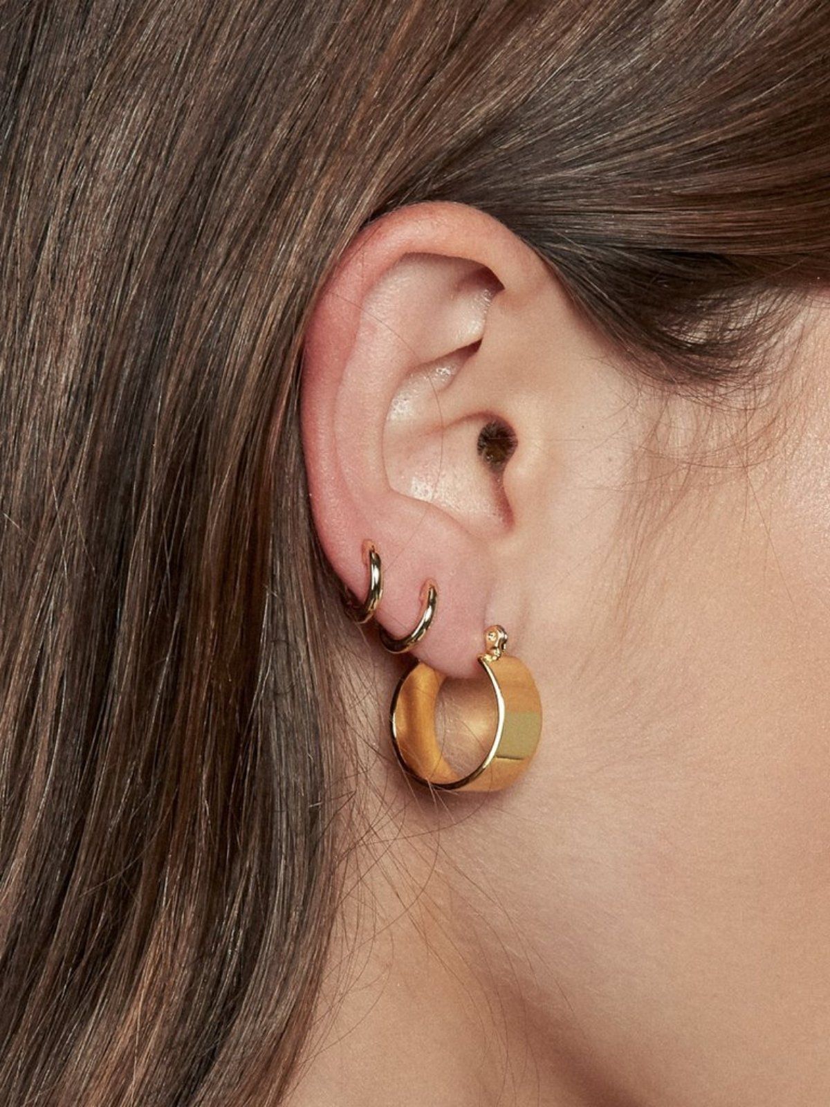 Luv AJ Positano Gold Hoops - Perlu